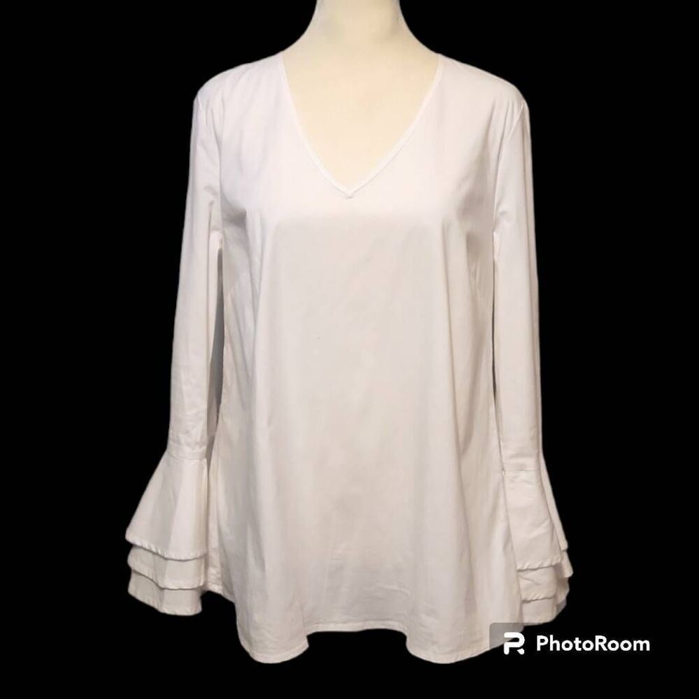 Love Scarlett Tiered Bell-Sleeve Top Size Small